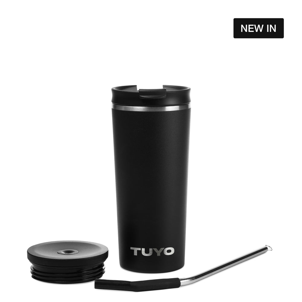 Copo térmico com escovinha de limpeza para o copo #cor_black